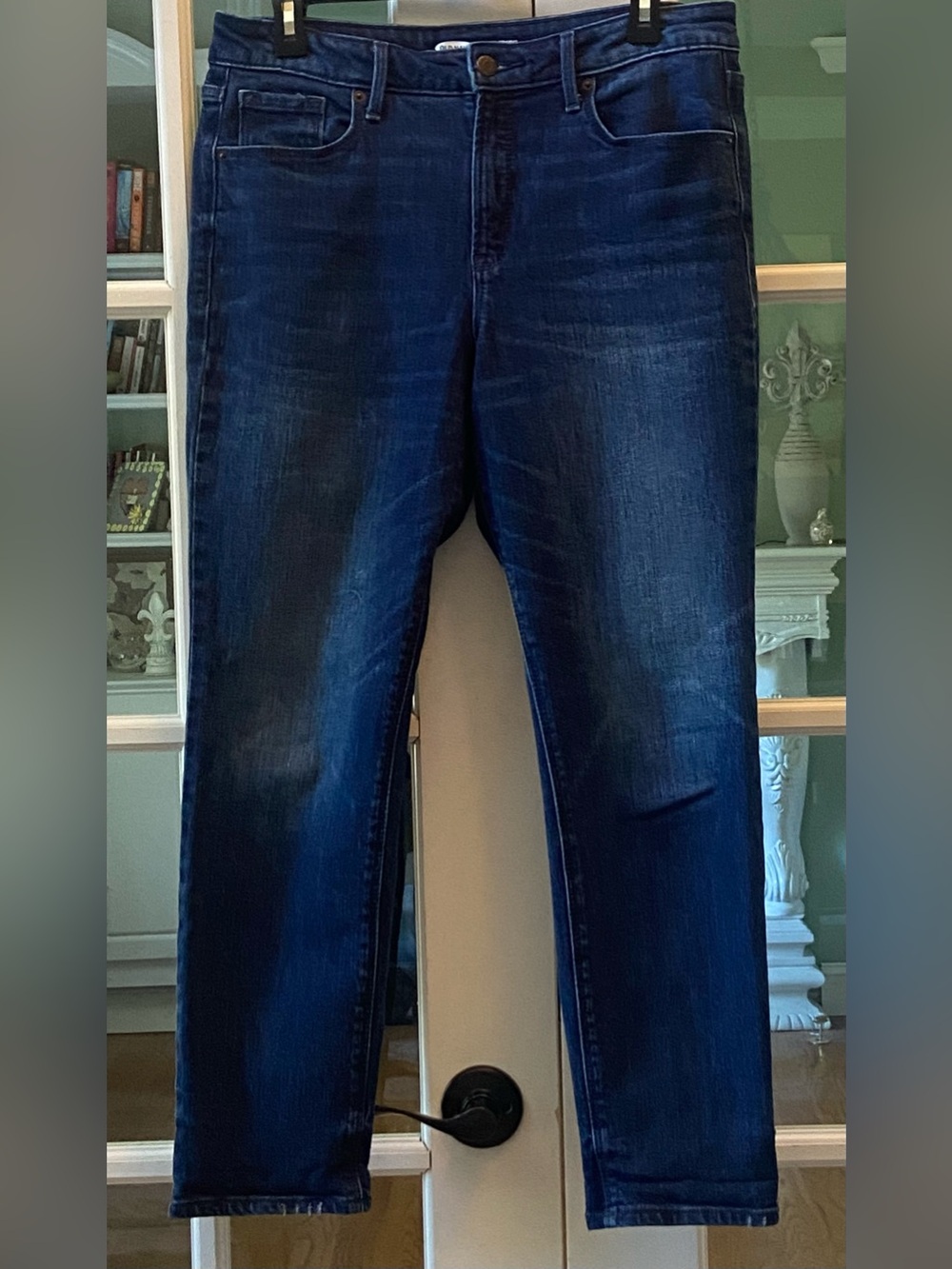 Old Navy Dark Wash Power Straight High Rise Size 12